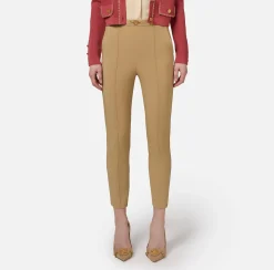 Pantalone dritto in tessuto tecnico con morsetto