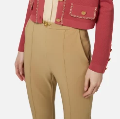 Pantalone dritto in tessuto tecnico con morsetto