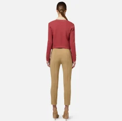 Pantalone dritto in tessuto tecnico con morsetto