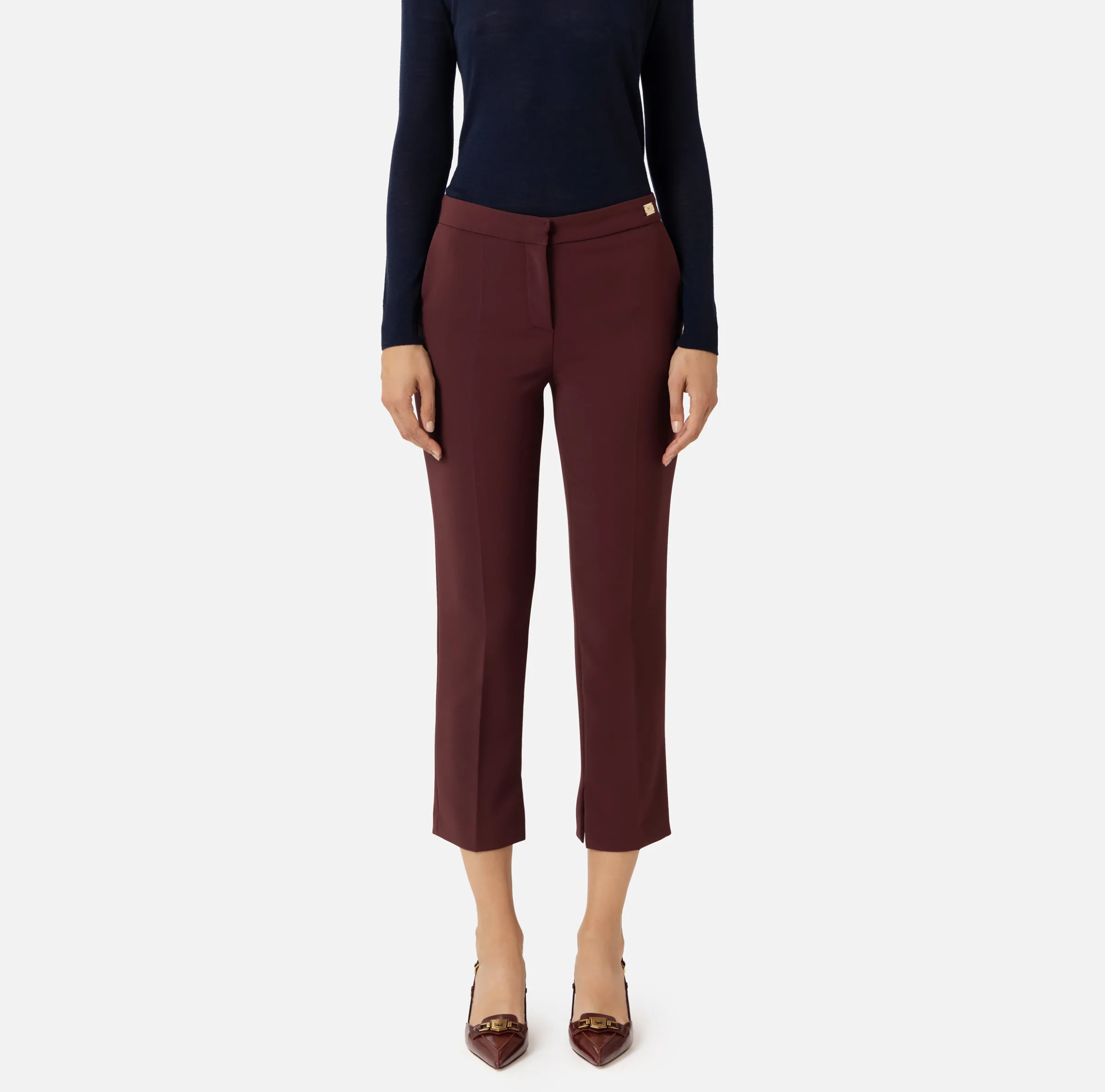 Pantalone in crêpe con spacchetti