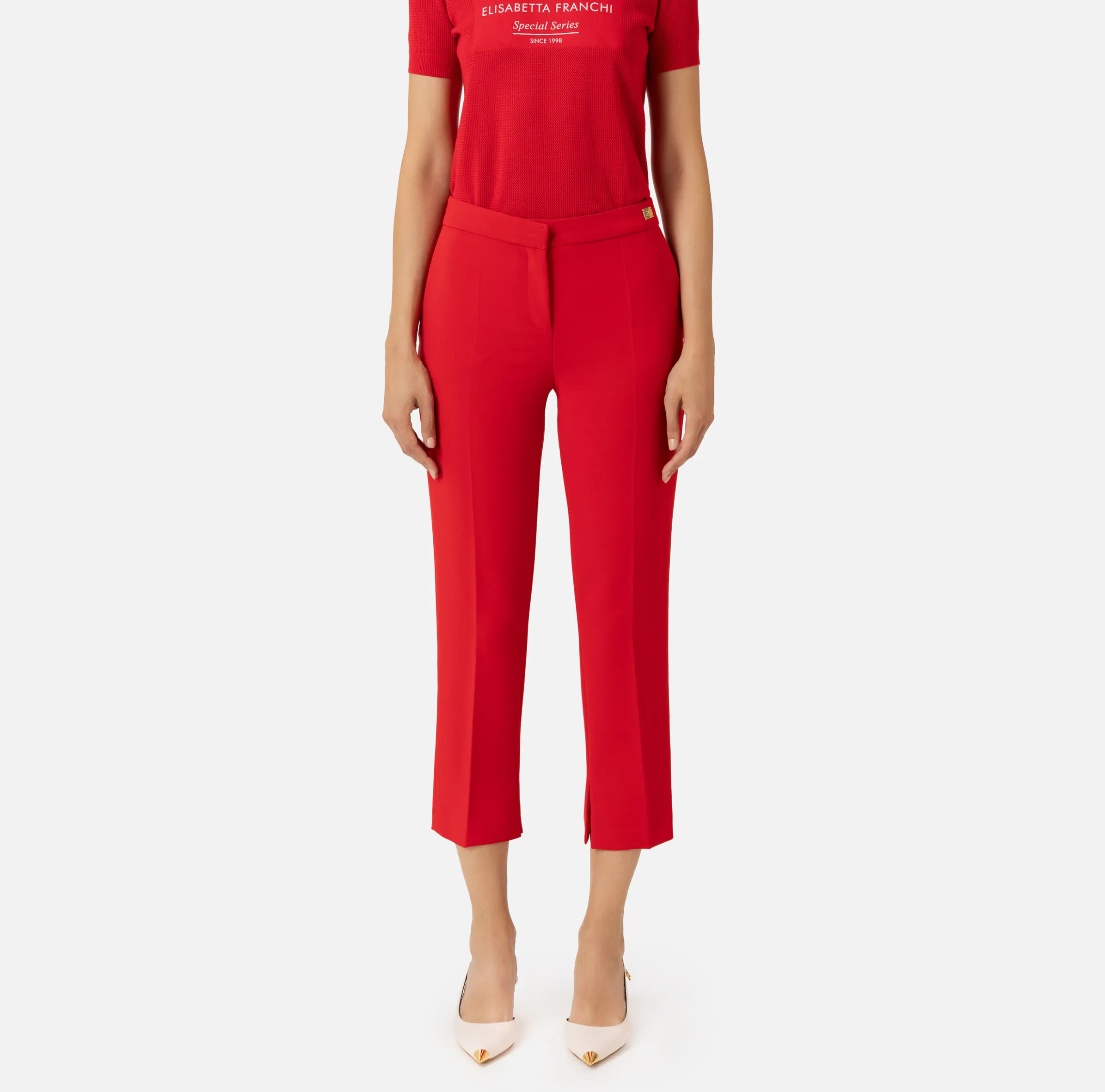 Pantalone in crêpe con spacchetti