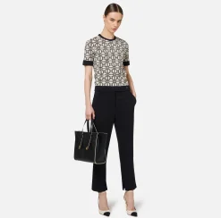Pantalone in crêpe con spacchetti