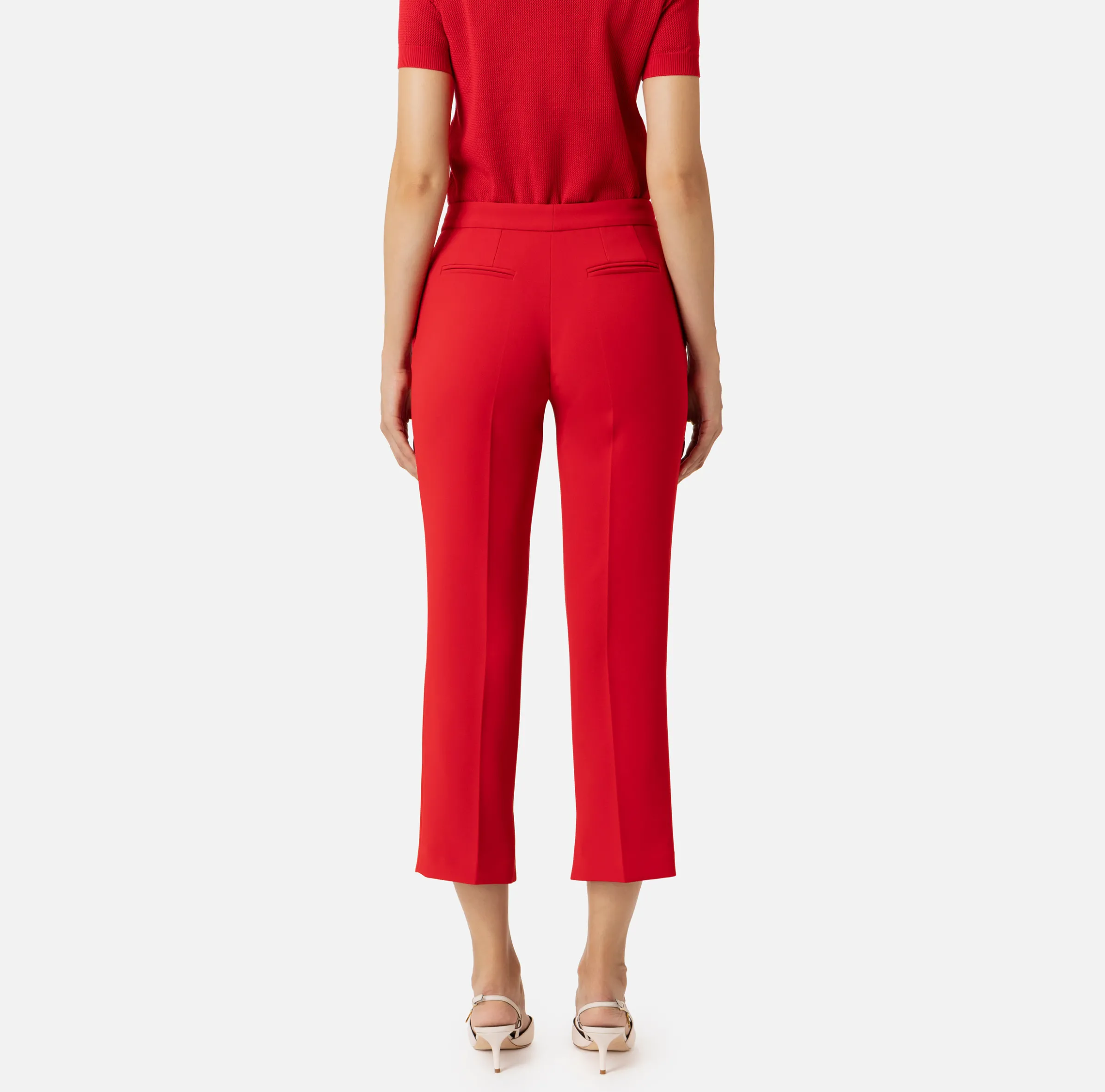 Pantalone in crêpe con spacchetti
