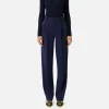 Pantalone in crêpe stretch con doppie pinces