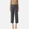Pantalone in fresco lana con pinces e risvolto