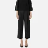 Pantalone in fresco lana con pinces e risvolto