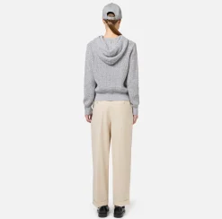 Pantalone in fresco lana con pinces e risvolto