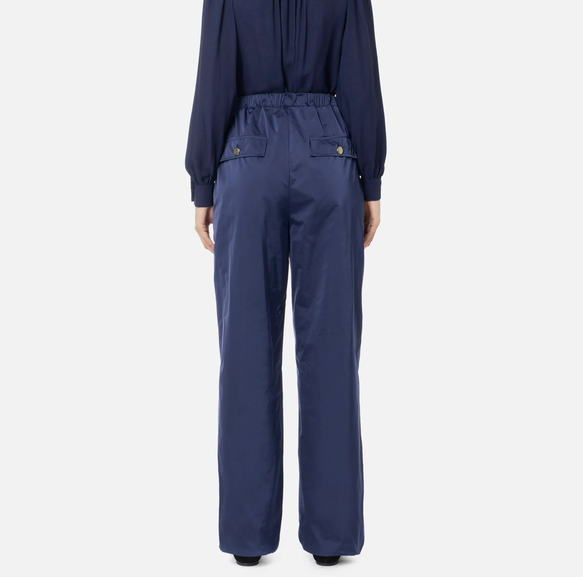 Pantalone in nylon tecnico con zip