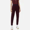 Pantalone jogger in viscosa con bande logo