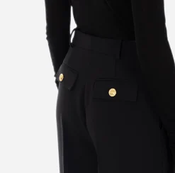 Pantaloni in crêpe con pinces