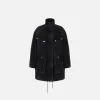 Parka over in denim con ecomontone