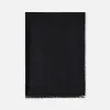 Pashmina rettangolare in viscosa jacquard con lettering logo