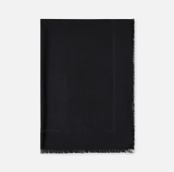 Pashmina rettangolare in viscosa jacquard con lettering logo