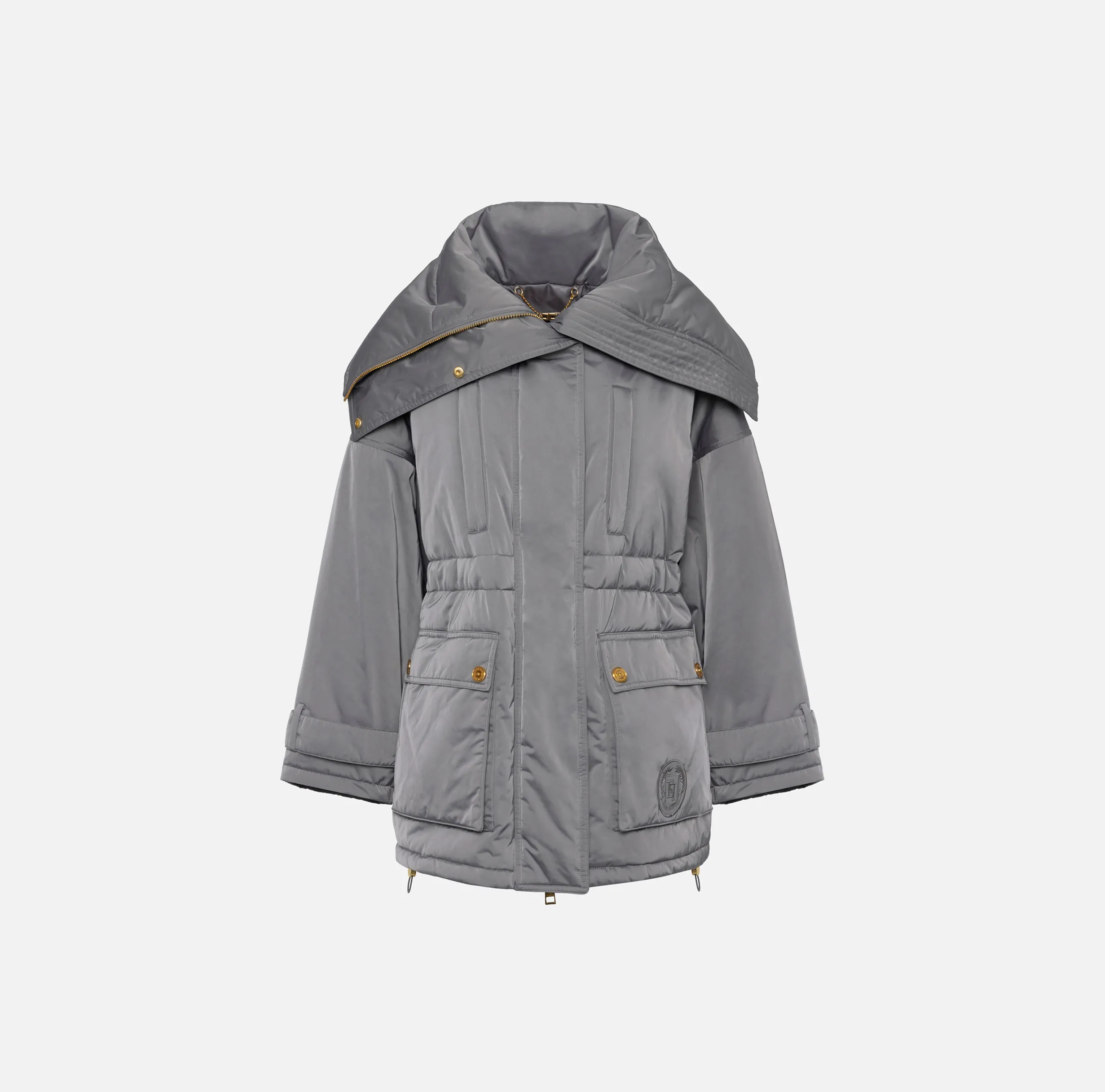 Piumino over tipo aviator in nylon satin