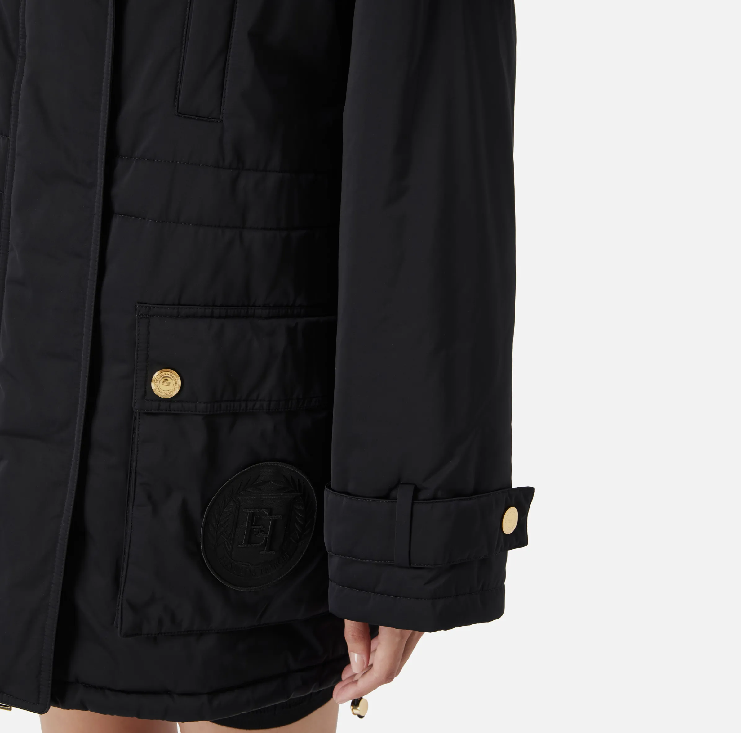 Piumino over tipo aviator in nylon satin