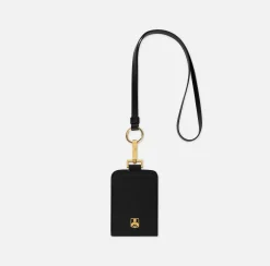 Porta badge in materiale sintetico effetto pelle