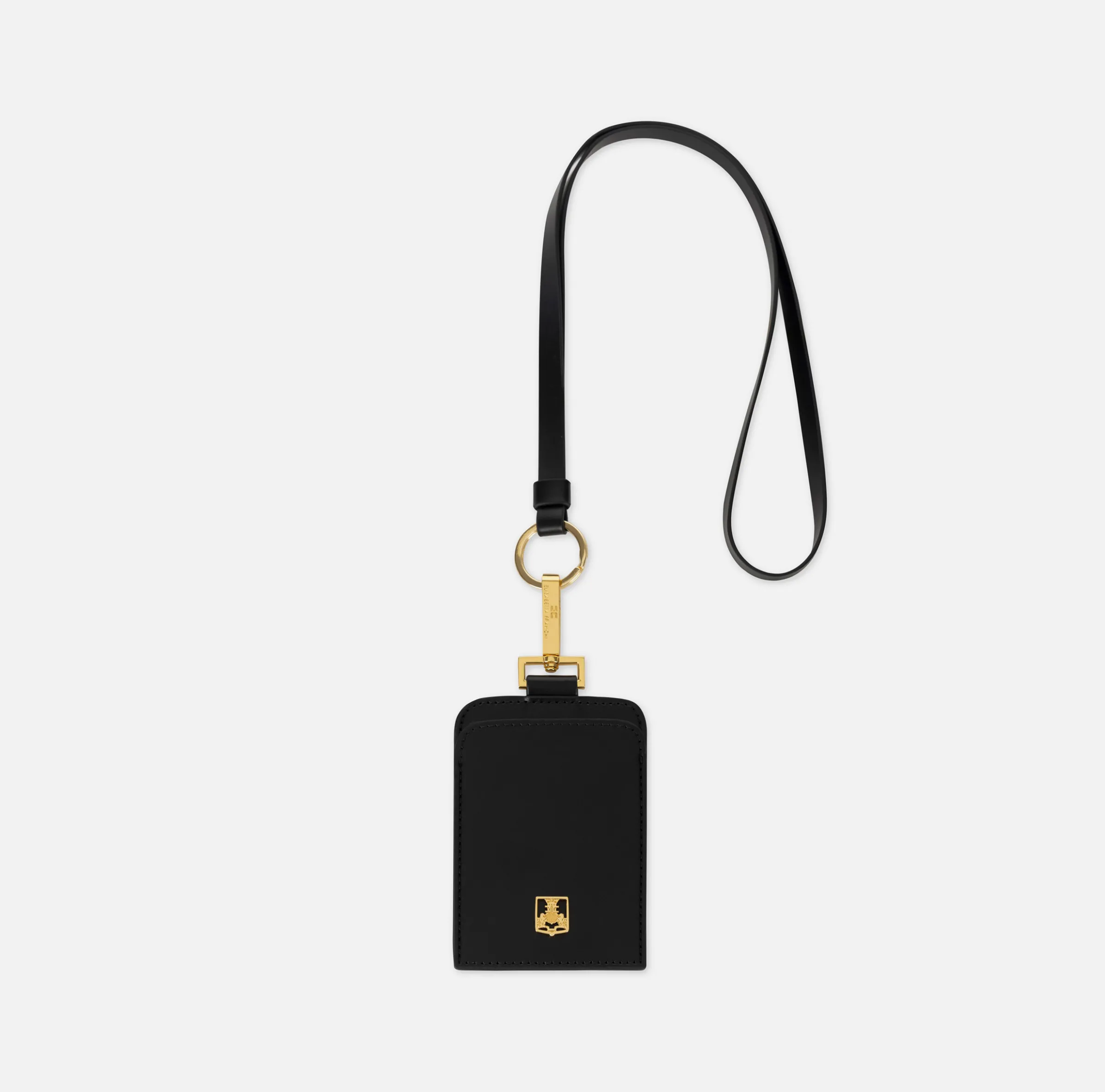 Porta badge in materiale sintetico effetto pelle