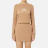 Pullover in misto cashmere con logo