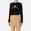 Pullover in misto cashmere con logo