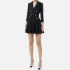 Robe manteau in crêpe con catena groumette