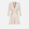 Robe manteau in crêpe con catena groumette
