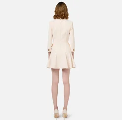 Robe manteau in crêpe con catena groumette