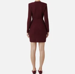 Robe manteau in lana bouclé con ricamo