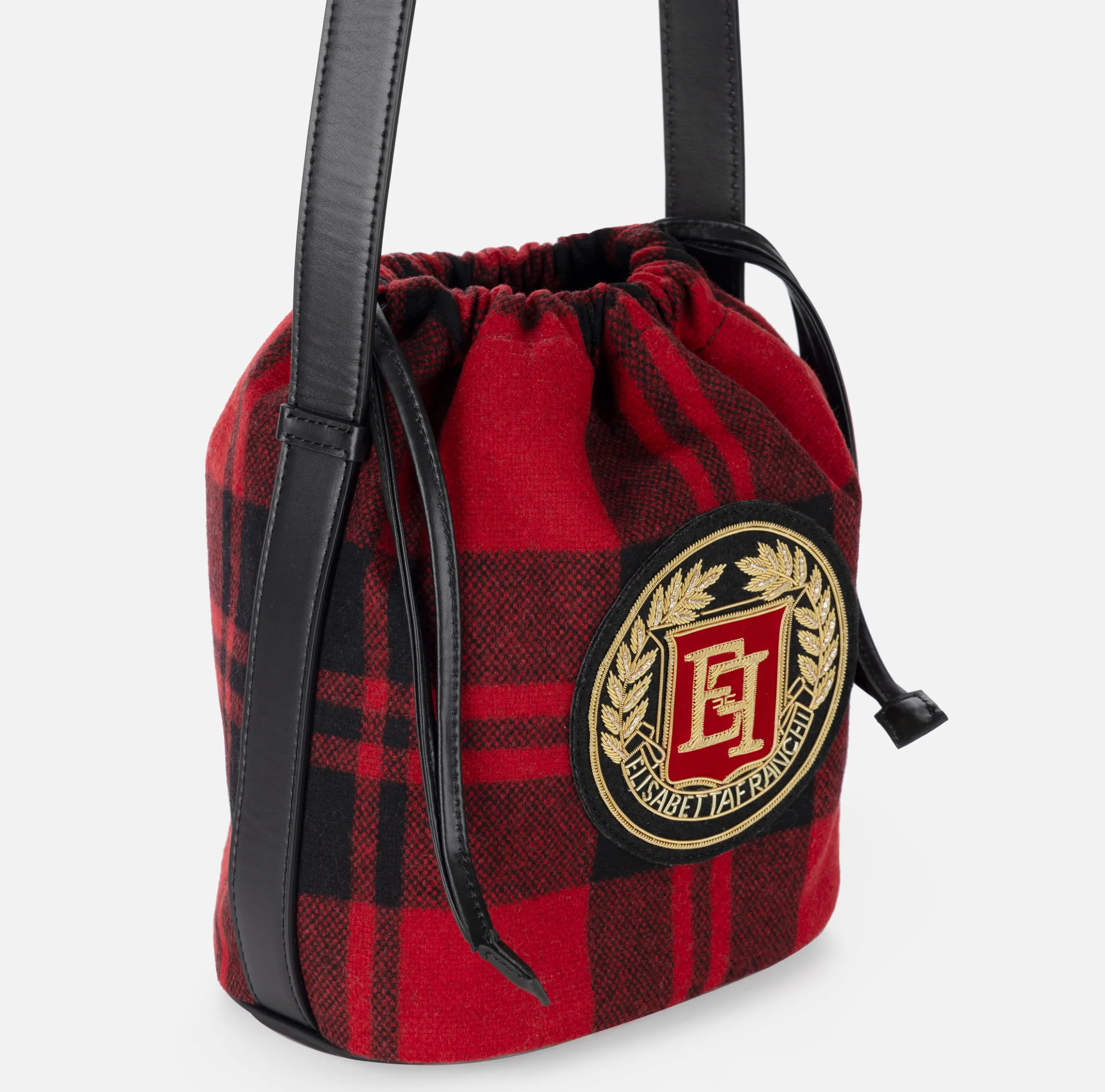 Secchiello in lana tartan