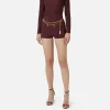 Short in crêpe stretch con cintura