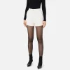 Shorts in crêpe stretch con morsetto