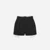 Shorts in fresco di lana con sacco tasche