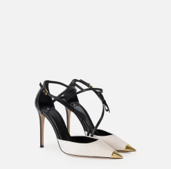 Slingback in nappa bicolore