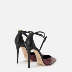 Slingback in nappa bicolore