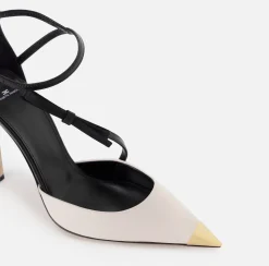 Slingback in nappa bicolore