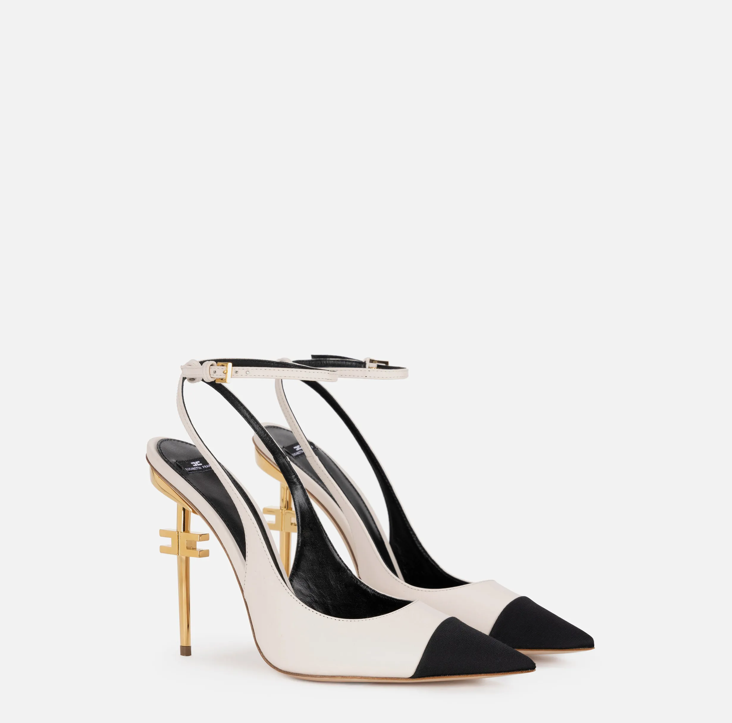 Slingback in nappa con tacco scultura