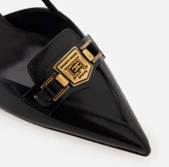 Slingback in pelle con morsetto
