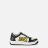Sneakers in pelle logo bicolor