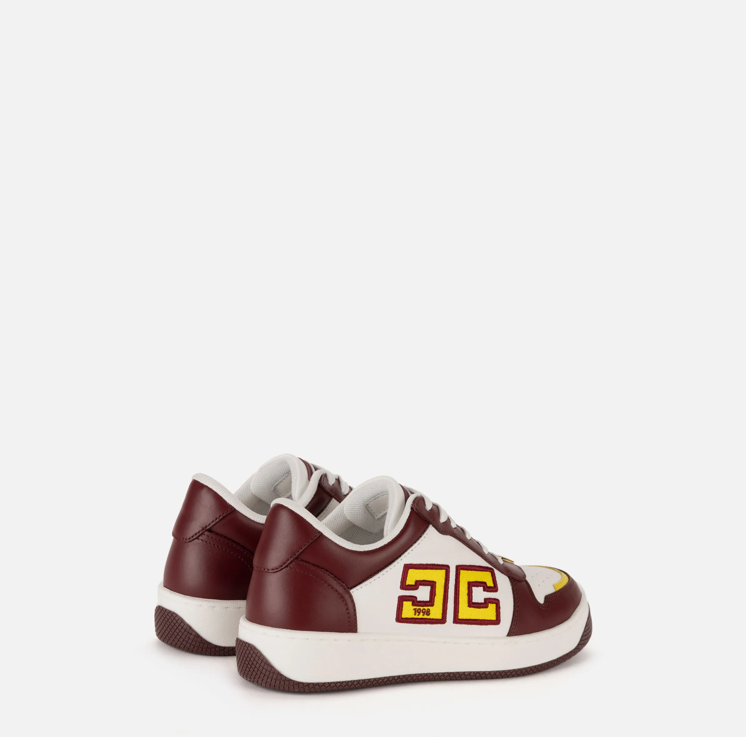 Sneakers in pelle logo bicolor