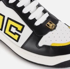 Sneakers in pelle logo bicolor