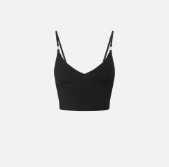 Top bustier in viscosa effetto plissé