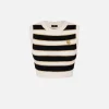 Top cropped in viscosa lurex a righe