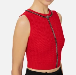 Top in viscosa con catena