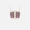 Top logo in misto viscosa jacquard