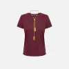 T-shirt in jersey con collana