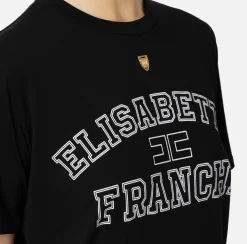 T-shirt in jersey con logo college