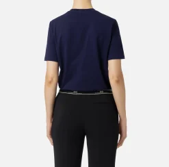 T-shirt in jersey con logo college