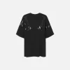 T-shirt in jersey con maxi logo sulle maniche