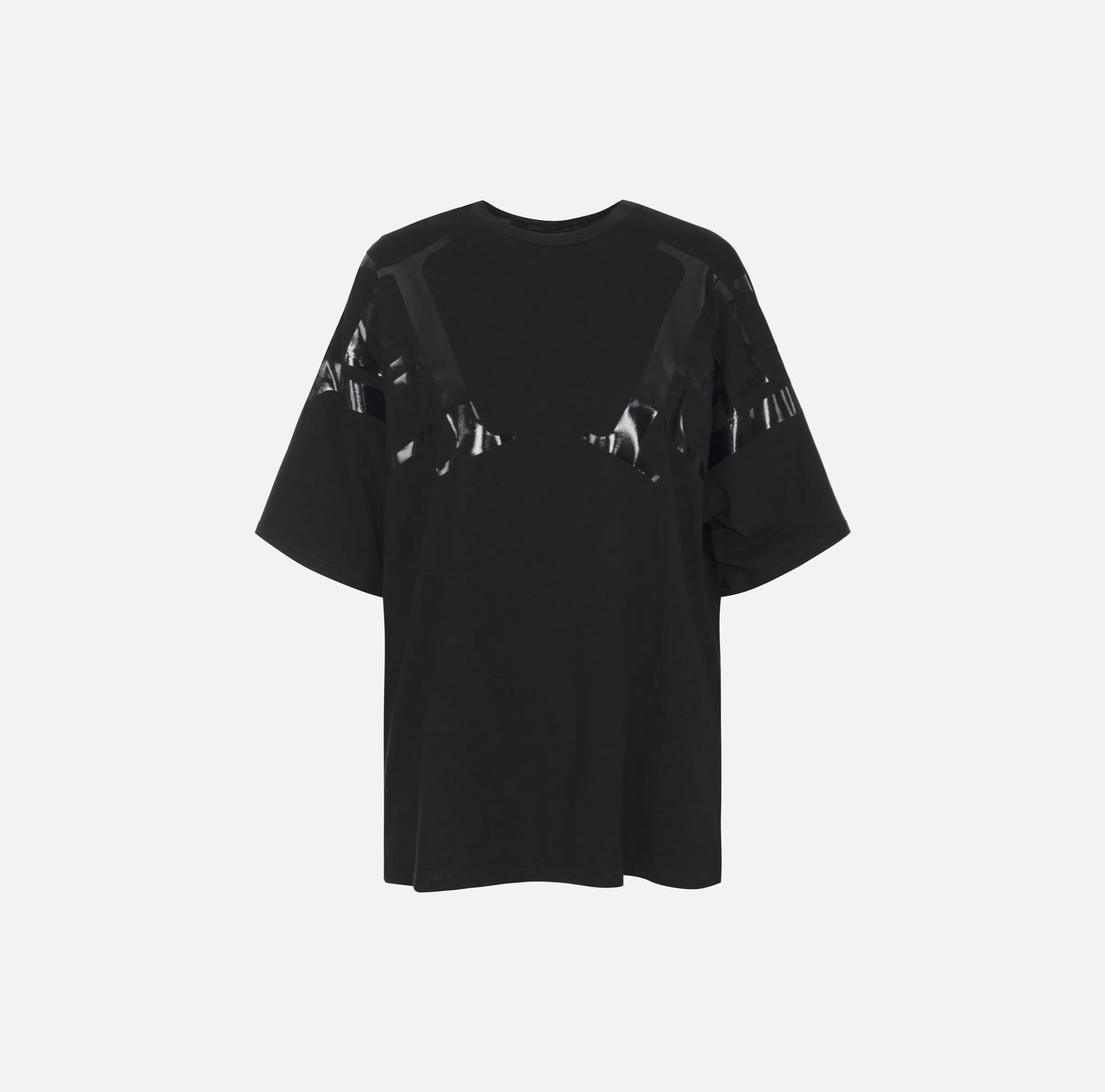 T-shirt in jersey con maxi logo sulle maniche