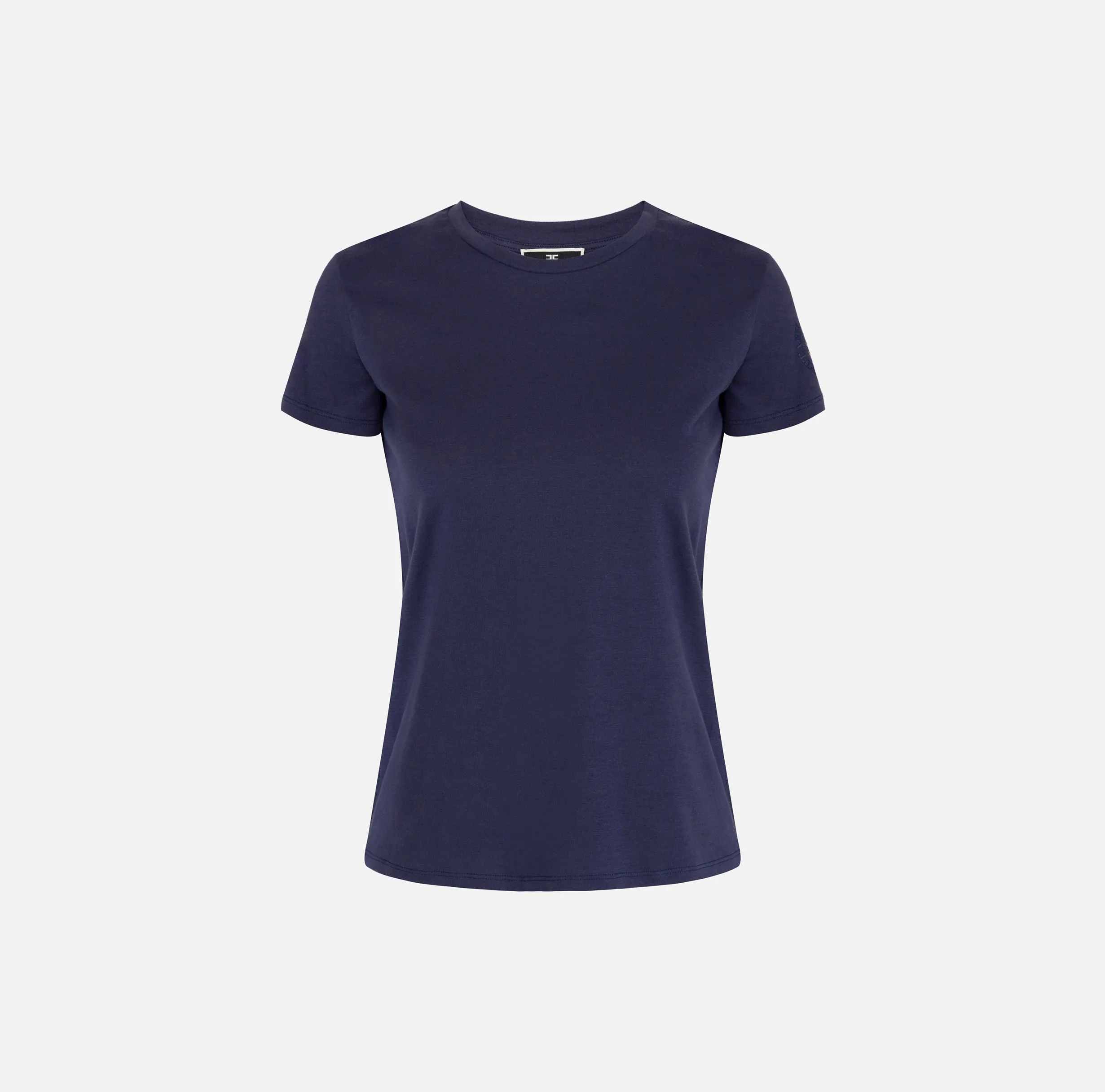 T-shirt in jersey con ricamo logo