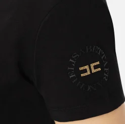 T-shirt in jersey con ricamo logo